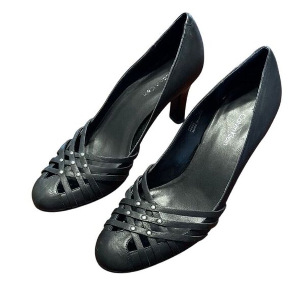 Calvin Klein Junya Black Nappa Leather 3.5” Heels Women’s US 8.5 M